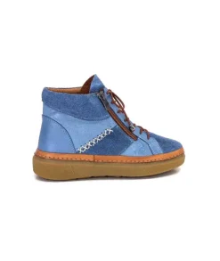 355-ivoire Ivoire 24721 Daim Bleu*Femme Bottines