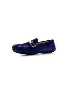 Ivoire0209b Ivoire 12443 Daim Bleu Marine*Femme Mocassins