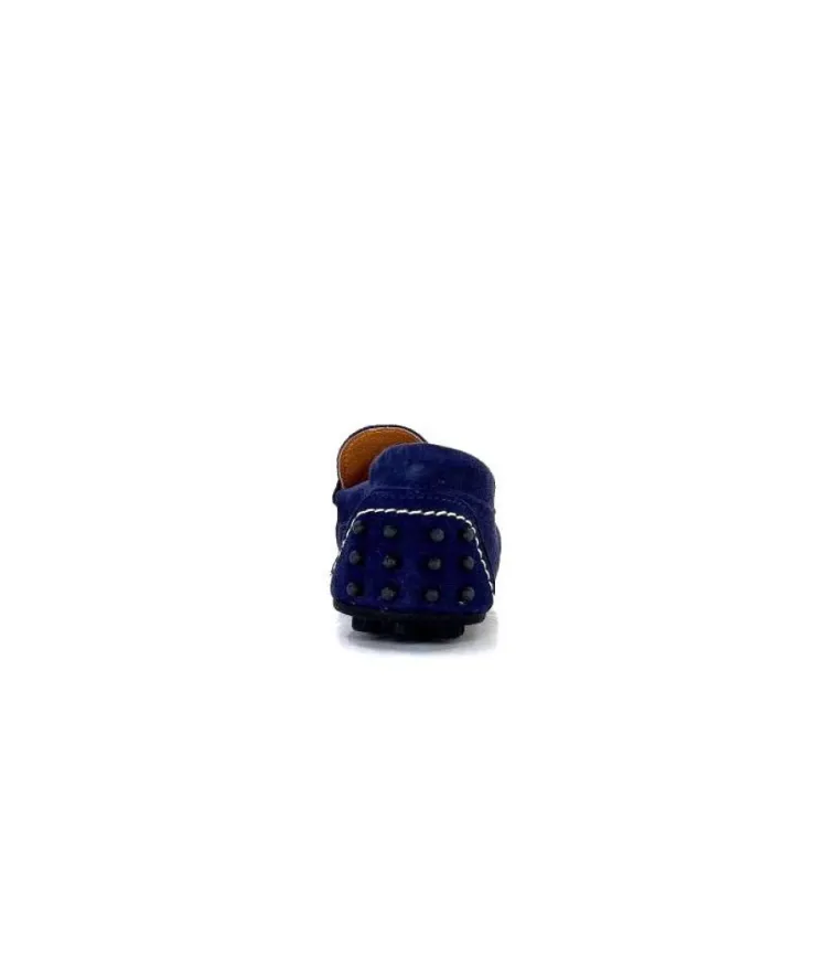 Ivoire0209b Ivoire 12443 Daim Bleu Marine*Femme Mocassins