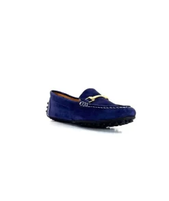 Ivoire0209b Ivoire 12443 Daim Bleu Marine*Femme Mocassins