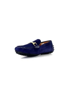 Ivoire0209b Ivoire 12443 Daim Bleu Marine*Femme Mocassins
