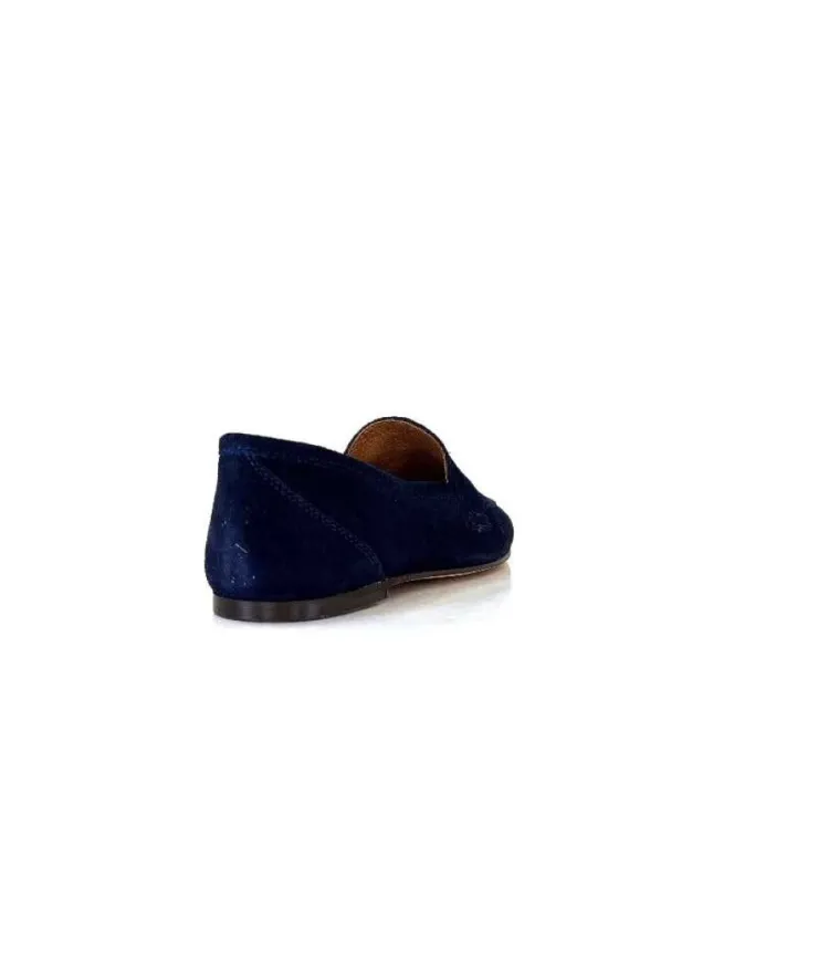 Ivoire0209b Ivoire 10648 Daim Bleu Marine*Femme Mocassins