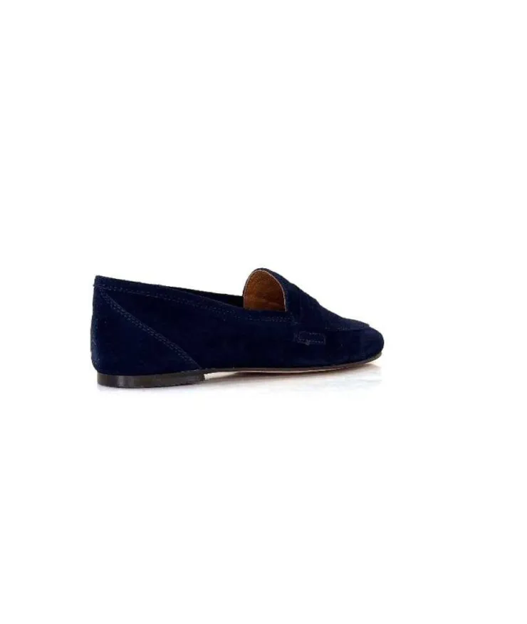 Ivoire0209b Ivoire 10648 Daim Bleu Marine*Femme Mocassins