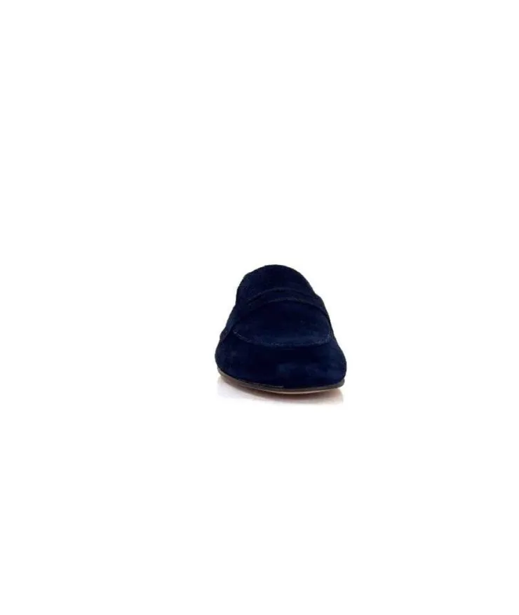 Ivoire0209b Ivoire 10648 Daim Bleu Marine*Femme Mocassins