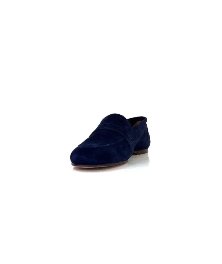 Ivoire0209b Ivoire 10648 Daim Bleu Marine*Femme Mocassins