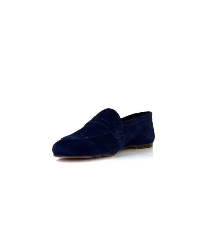 Ivoire0209b Ivoire 10648 Daim Bleu Marine*Femme Mocassins