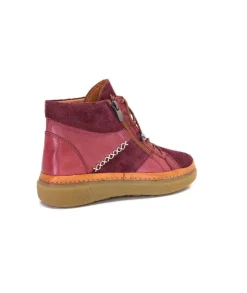 355-ivoire Ivoire 24721 Daim Bordeaux*Femme Bottines