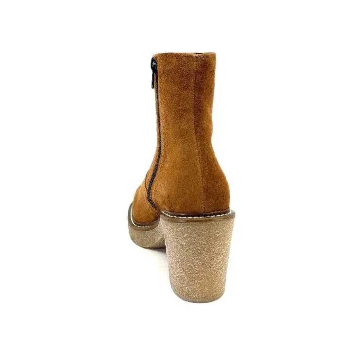 Ivoire0104a Ivoire 52245 Daim Cognac*Femme Bottines