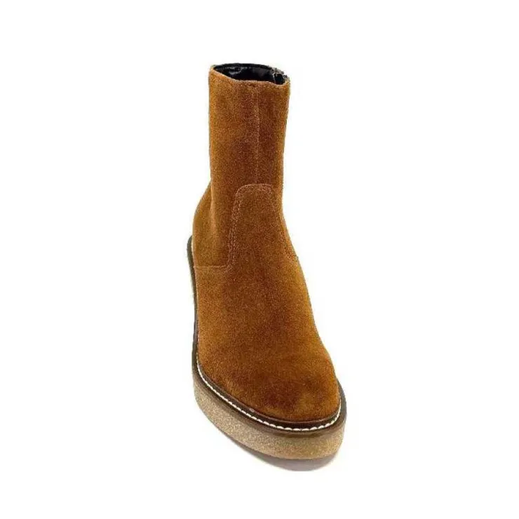 Ivoire0104a Ivoire 52245 Daim Cognac*Femme Bottines