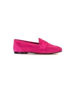 Ivoire0209b Ivoire 10648 Daim Fuxia*Femme Mocassins
