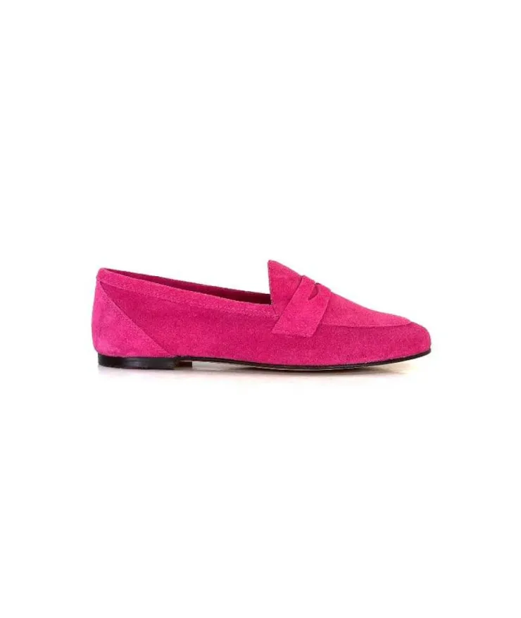Ivoire0209b Ivoire 10648 Daim Fuxia*Femme Mocassins
