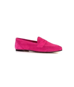 Ivoire0209b Ivoire 10648 Daim Fuxia*Femme Mocassins