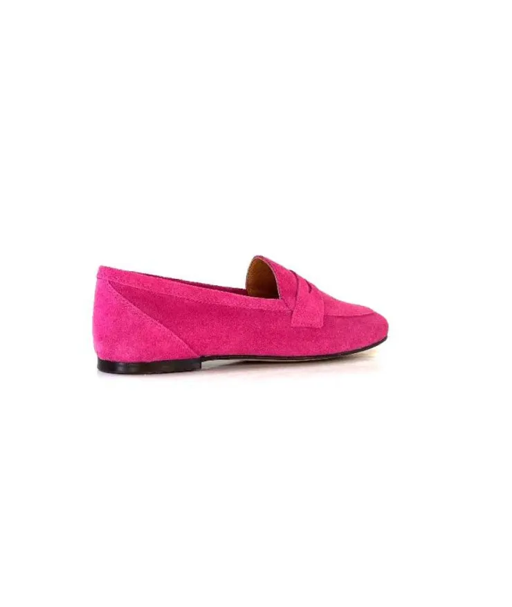 Ivoire0209b Ivoire 10648 Daim Fuxia*Femme Mocassins