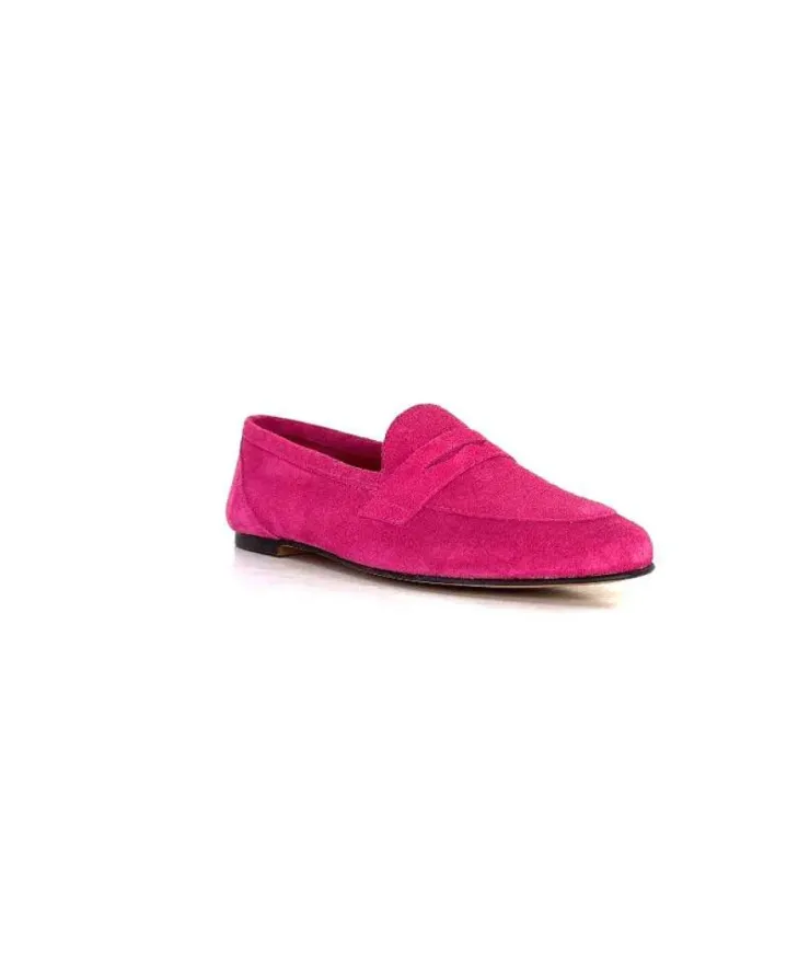 Ivoire0209b Ivoire 10648 Daim Fuxia*Femme Mocassins