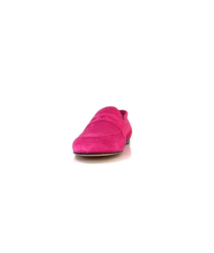 Ivoire0209b Ivoire 10648 Daim Fuxia*Femme Mocassins