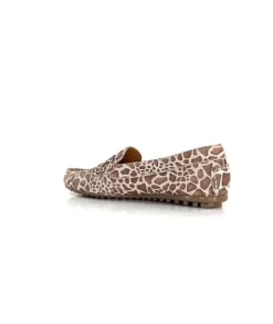 Ivoire0209b Ivoire 10322 Daim Leo Beige*Femme Mocassins