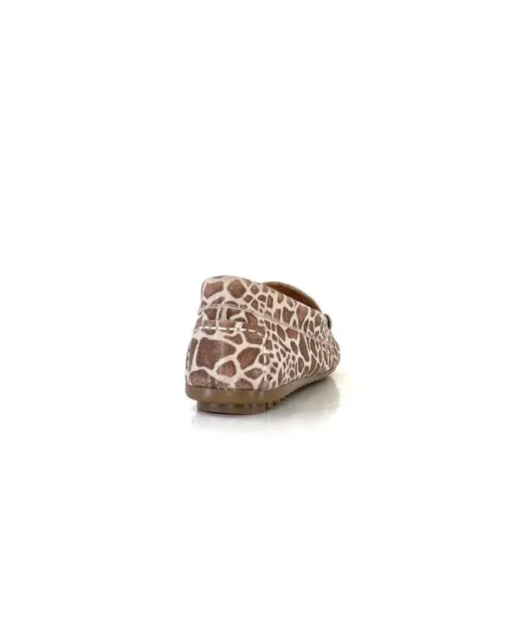 Ivoire0209b Ivoire 10322 Daim Leo Beige*Femme Mocassins