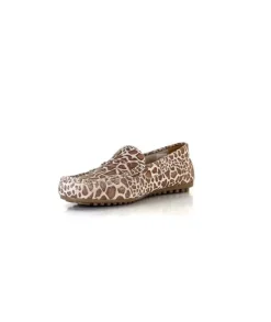 Ivoire0209b Ivoire 10322 Daim Leo Beige*Femme Mocassins