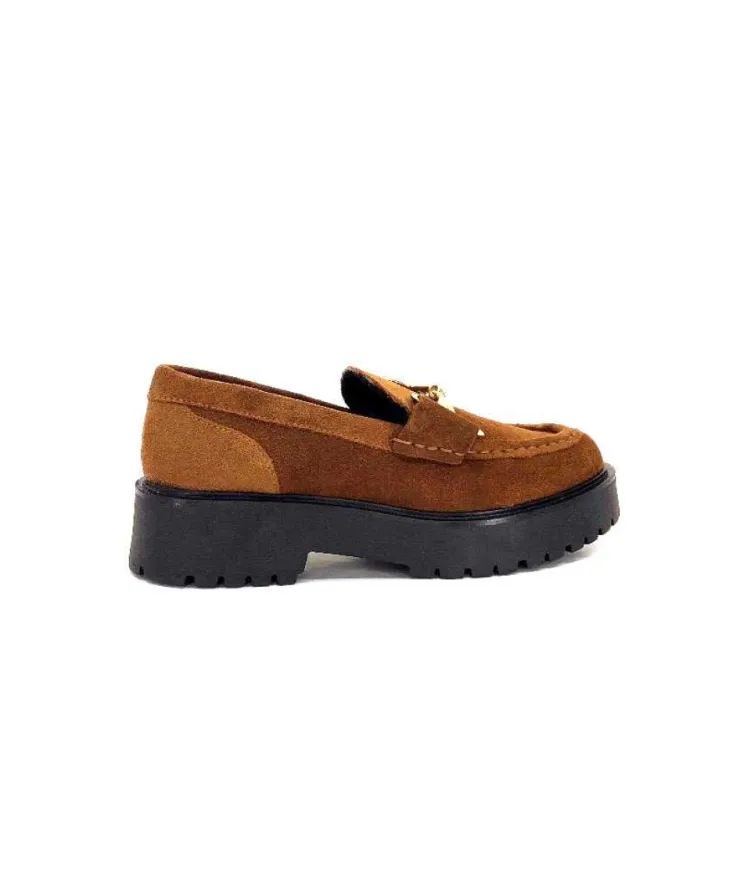 Ivoire0351a Ivoire 7325177 Daim Marron*Femme Mocassins