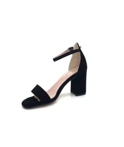Ivoire0351a Ivoire 8605587 Daim Noir*Femme Sandales