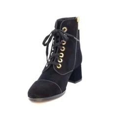 Ivoire-0260a Ivoire 670 Daim Noir*Femme Bottines