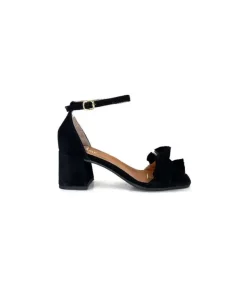 Ivoire0351a Ivoire 8453770 Daim Noir*Femme Sandales