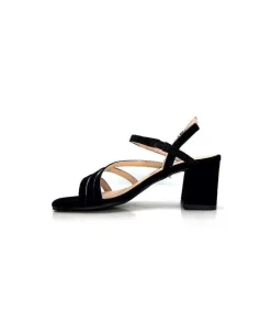 Ivoire0104a Ivoire 47146 Daim Noir*Femme Sandales