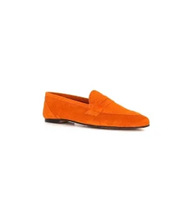 Ivoire0209b Ivoire 10648 Daim Orange*Femme Mocassins
