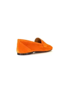 Ivoire0209b Ivoire 10648 Daim Orange*Femme Mocassins