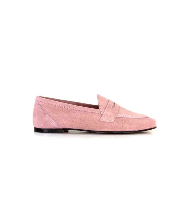 Ivoire0209b Ivoire 10648 Daim Rose*Femme Mocassins