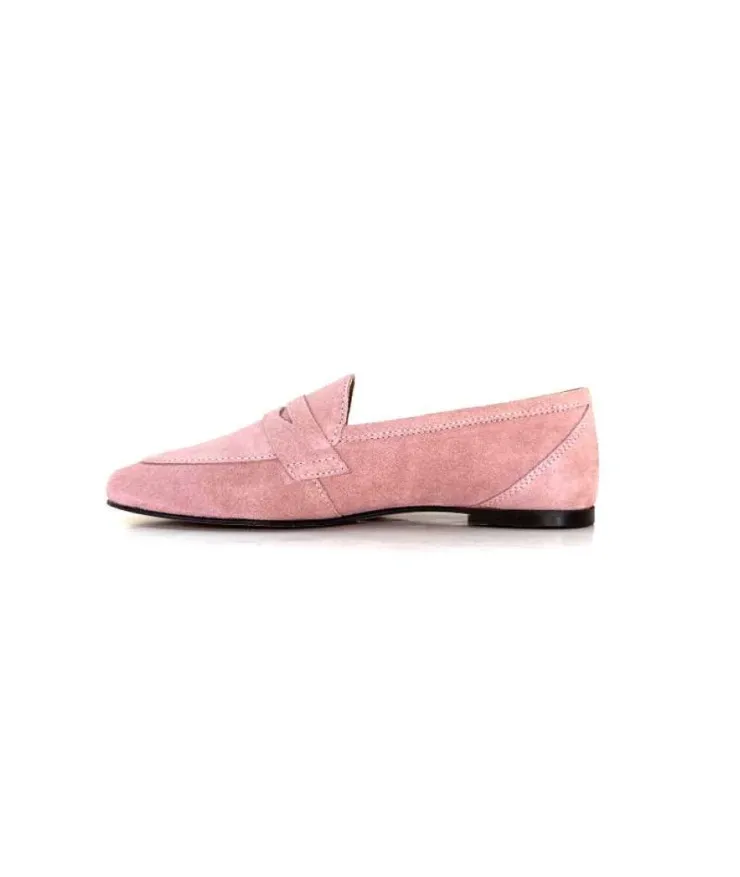 Ivoire0209b Ivoire 10648 Daim Rose*Femme Mocassins