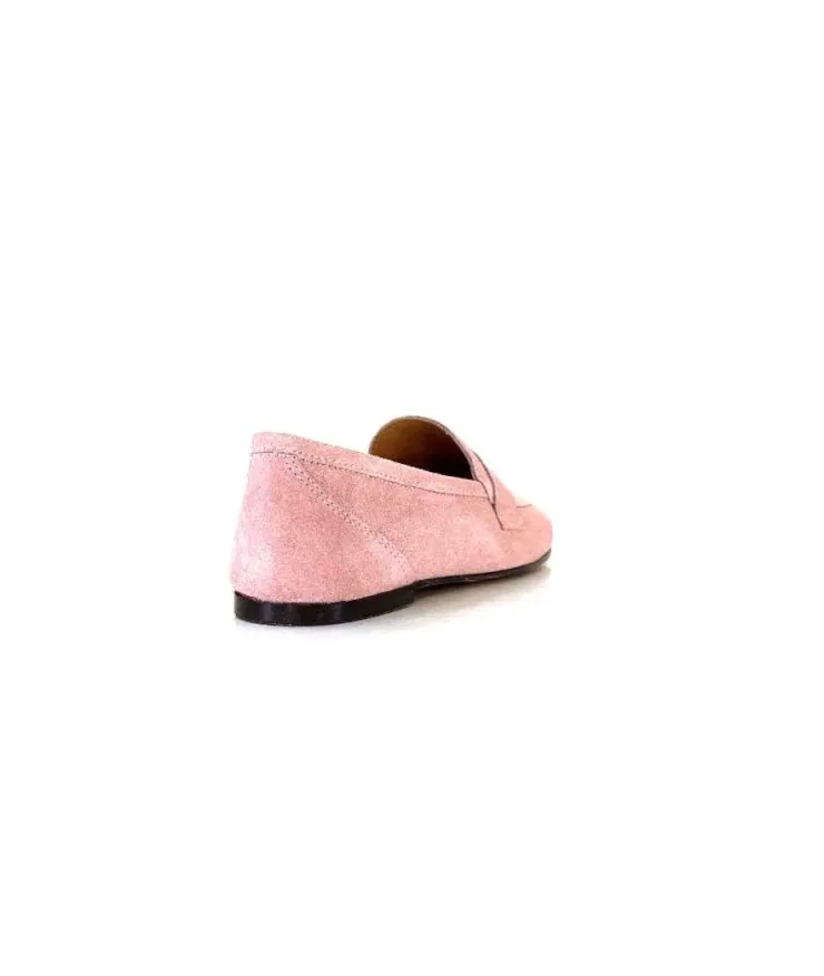 Ivoire0209b Ivoire 10648 Daim Rose*Femme Mocassins