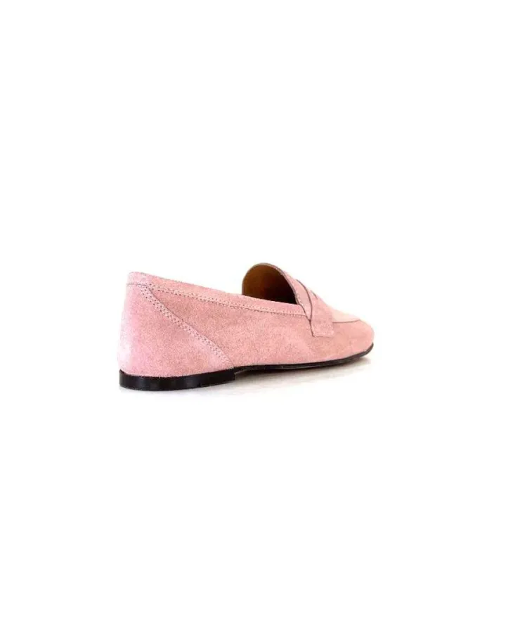 Ivoire0209b Ivoire 10648 Daim Rose*Femme Mocassins