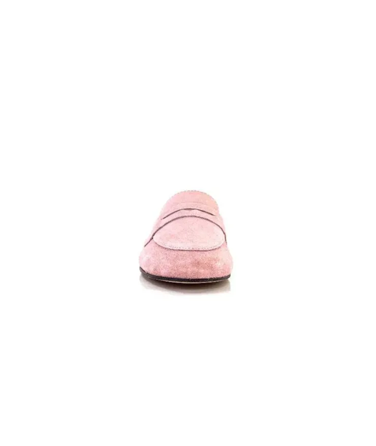 Ivoire0209b Ivoire 10648 Daim Rose*Femme Mocassins