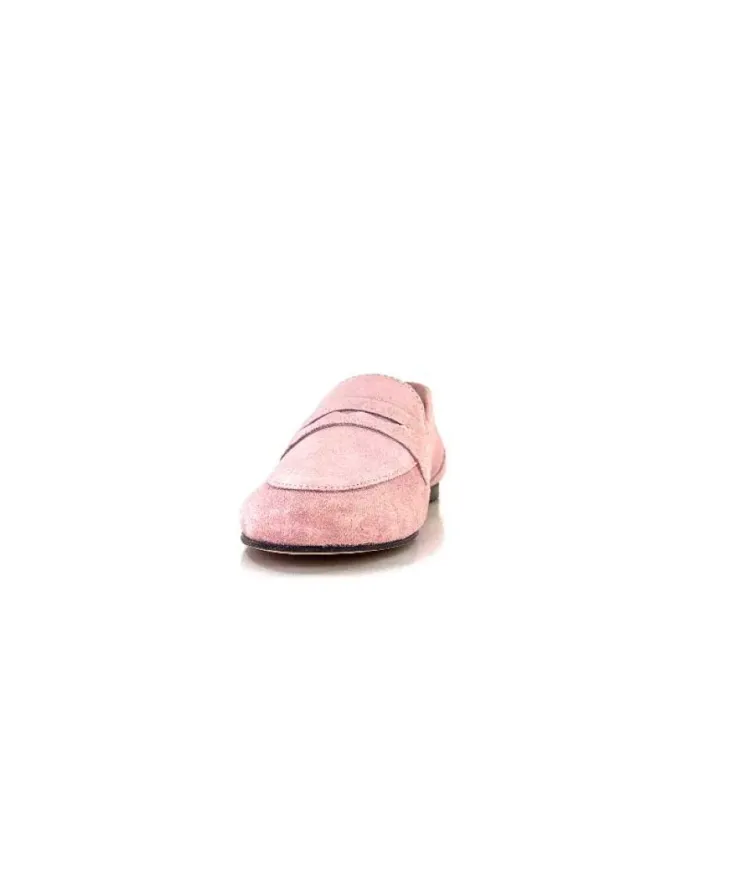 Ivoire0209b Ivoire 10648 Daim Rose*Femme Mocassins