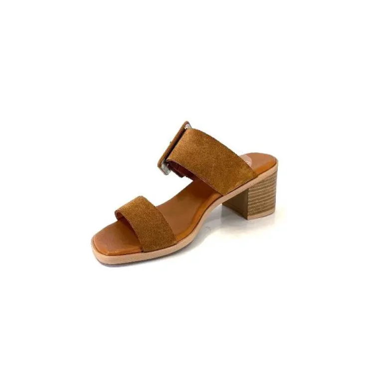 Ivoire0401a Ivoire 500.3006 Daim Tan*Femme Mules