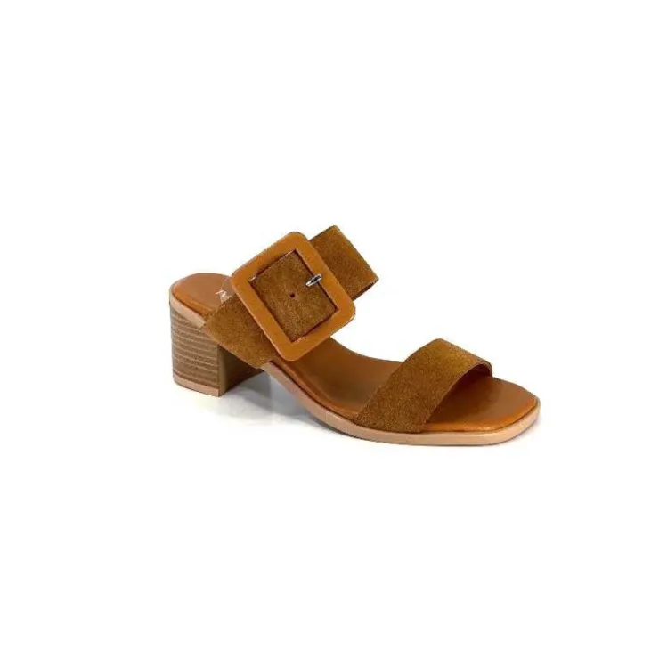 Ivoire0401a Ivoire 500.3006 Daim Tan*Femme Mules
