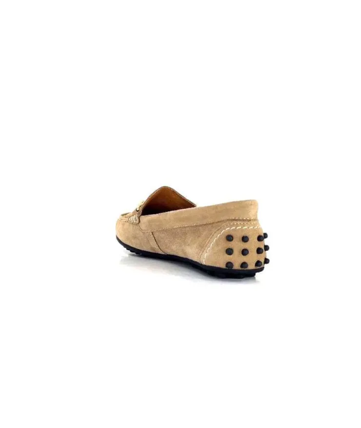 Ivoire0209b Ivoire 12443 Daim Taupe*Femme Mocassins