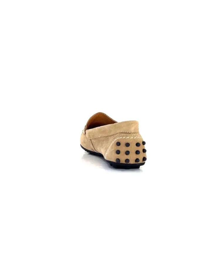 Ivoire0209b Ivoire 12443 Daim Taupe*Femme Mocassins