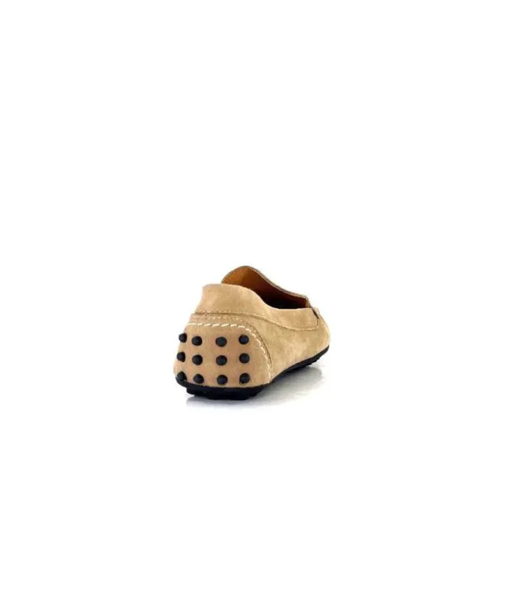 Ivoire0209b Ivoire 12443 Daim Taupe*Femme Mocassins