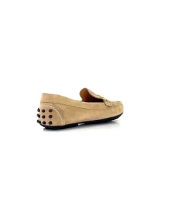 Ivoire0209b Ivoire 12443 Daim Taupe*Femme Mocassins
