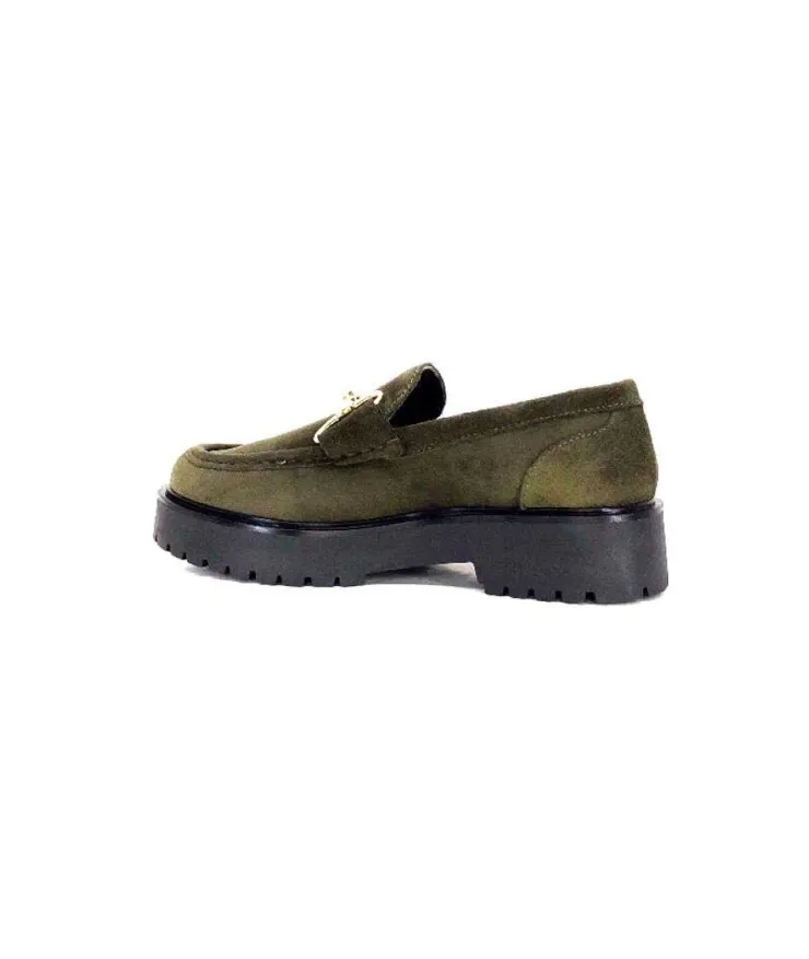 Ivoire0351a Ivoire 7325177 Daim Vert*Femme Mocassins