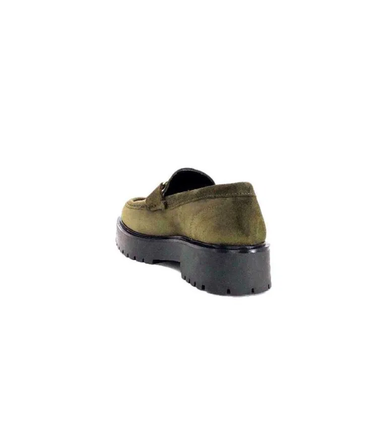 Ivoire0351a Ivoire 7325177 Daim Vert*Femme Mocassins