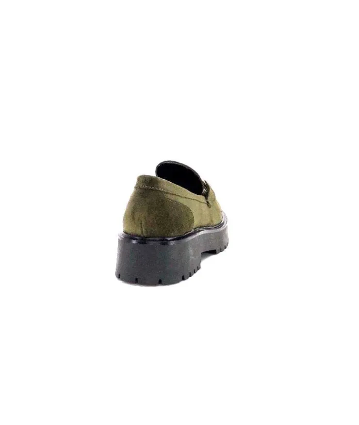 Ivoire0351a Ivoire 7325177 Daim Vert*Femme Mocassins