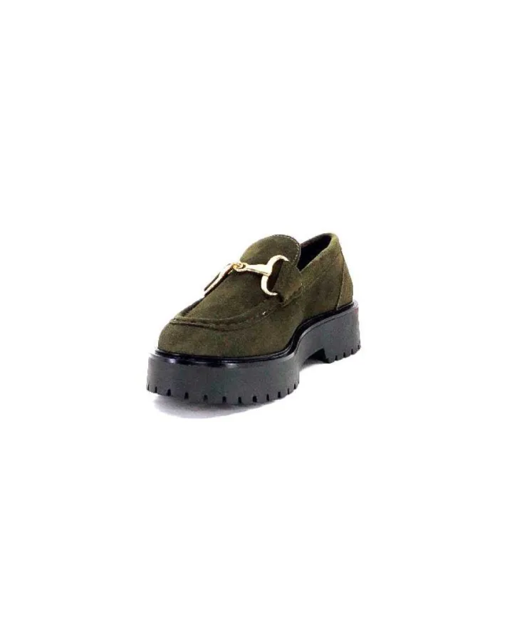 Ivoire0351a Ivoire 7325177 Daim Vert*Femme Mocassins