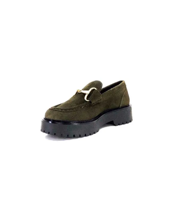 Ivoire0351a Ivoire 7325177 Daim Vert*Femme Mocassins
