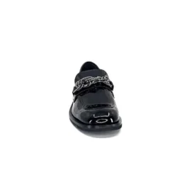 Ivoire0236a Ivoire 77502 Falconi Cuir Vernis Noir*Femme Mocassins