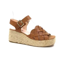 Kanna Ivoire 22071 Fiore Cuir Marron*Femme Plateformes