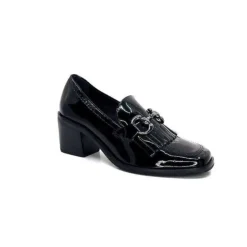 Ivoire0236a Ivoire 78006 Fortunato Cuir Vernis Noir*Femme Mocassins
