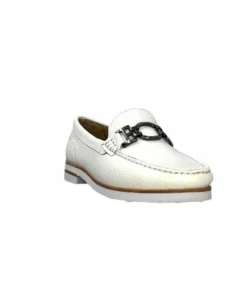 Ivoire0236a Ivoire 50686 Gravanni Cuir Blanc*Femme Mocassins